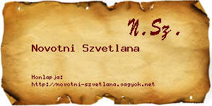 Novotni Szvetlana névjegykártya